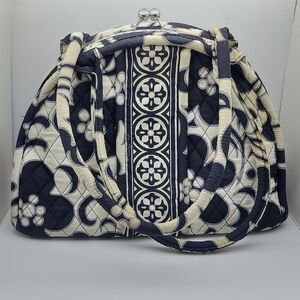 Vera Bradley Black and Cream Floral Patterned Women's Bag